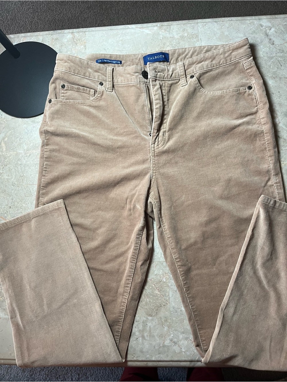 Talbots Men's Light Tan Corduroy Slim Straight Jeans